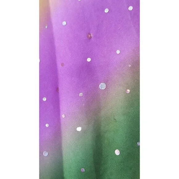 Art Stone Competitor Girls Dance Costume Small Purple Green Flower Dress Up - Picture 4 of 6